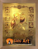 10 Sikh Gurus And Guru Granth Sahib In Harmandir Sahib In Size - 22 X 16 - sikhiart