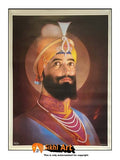 Guru Gobind Singh Ji Original Print 3 In Size - 23 X 18
