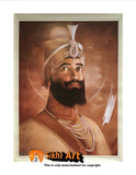 Guru Gobind Singh Ji Original Print In Size - 18 X 14