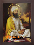 Guru Tegh Bahadur Ji Orignal Print Frame In Size - 12 X 9 - sikhiart