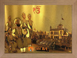 Guru Gobind Singh Ji And Chaar Sahibzaade In Harmandir Sahib Amritsar In Size - 16 X 12