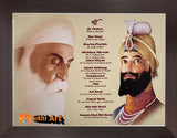 Guru Gobind Singh Ji and Guru Nanak Dev Ji Mool Mantra picture frame