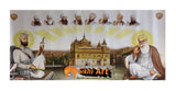 Sikh Gurus And Harmandir Sahib Golden Temple In Size - 28 X 13 - sikhiart
