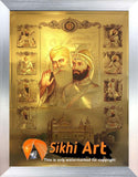 10 Sikh Gurus And Guru Granth Sahib In Harmandir Sahib In Size - 22 X 16 - sikhiart