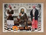 Bhagat Ravidas Ji Sant Niranjan Dass Ji And Shri 108 Sant Ramanand Ji 2 In Size - 16 X 12 - sikhiart