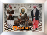 Bhagat Ravidas Ji Sant Niranjan Dass Ji And Shri 108 Sant Ramanand Ji 2 In Size - 16 X 12 - sikhiart