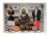 Bhagat Ravidas Ji Sant Niranjan Dass Ji And Shri 108 Sant Ramanand Ji 2 In Size - 16 X 12 - sikhiart