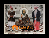 Bhagat Ravidas Ji Sant Niranjan Dass Ji And Shri 108 Sant Ramanand Ji 2 In Size - 16 X 12 - sikhiart