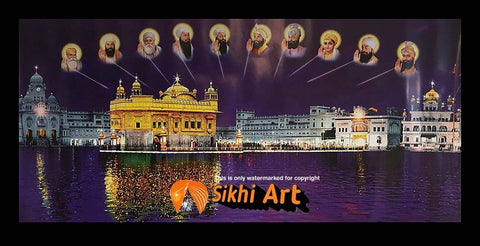Sri Darbar Sahib Amritsar Golden Temple In Size - 40 X 20 - sikhiart