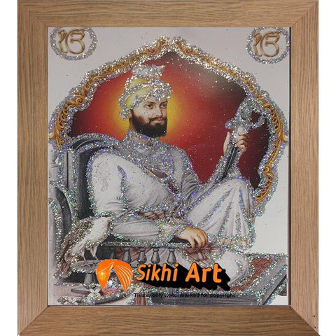 Guru Gobind Singh Ji Small Picture Frame Photo with frame in Size - 7 x 5