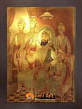 Guru Gobind Singh Ji And Chaar Sahibzaade In Size - 16 X 12