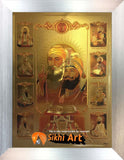 Ten Sikh Gurus With Guru Granth Sahib In Size - 12 X 8 - sikhiart
