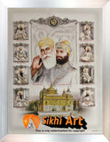 Sikh Gurus And Golden Temple Amritsar In Size - 20 X 14 - sikhiart
