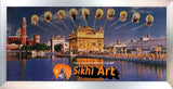 Sikh Gurus At Sri Darbar Sahib Amritsar Golden Temple With Ten Sikh Gurus In Size - 40 X 20 - sikhiart