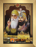 Sikh Gurus Picture Frame In Size - 12 X 10 - sikhiart