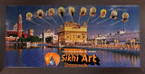 Sikh Gurus At Sri Darbar Sahib Amritsar Golden Temple With Ten Sikh Gurus In Size - 40 X 20 - sikhiart