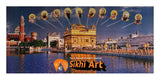 Sikh Gurus At Sri Darbar Sahib Amritsar Golden Temple With Ten Sikh Gurus In Size - 40 X 20 - sikhiart