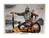 Banda Singh Bahadur Picture Frame In Size - 12 X 9 - sikhiart