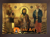 Bhagat Ravidas Ji Sant Niranjan Dass Ji And Shri 108 Sant Ramanand Ji In Size - 16 X 12 - sikhiart