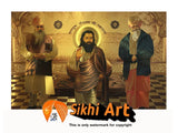 Bhagat Ravidas Ji Sant Niranjan Dass Ji And Shri 108 Sant Ramanand Ji In Size - 16 X 12 - sikhiart