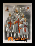 Char Sahibzade And Guru Gobind Singh Ji In Size - 12 X 9