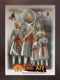 Char Sahibzade And Guru Gobind Singh Ji In Size - 12 X 9