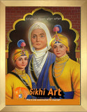 Chaar Sahibzaade With Mata Gujri In Size - 16 X 12 - sikhiart