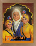 Chaar Sahibzaade With Mata Gujri In Size - 16 X 12 - sikhiart