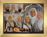 Chaar Sahibzaade With Mata Gujri And Sikh Gurus In Size - 16 X 12 - sikhiart