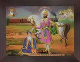 Guru Gobind Singh Ji And Banda Singh Bahadur Picture Frame In Size - 12 X 9