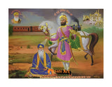 Guru Gobind Singh Ji And Banda Singh Bahadur Picture Frame In Size - 12 X 9