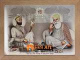 Guru Gobind Singh Ji And Guru Nanak Dev Ji Photo Picture Framed - 23 X 18