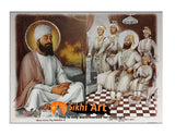 Guru Gobind Singh Ji And Guru Tegh Bahadur Sahib Ji In Size - 12 X 9