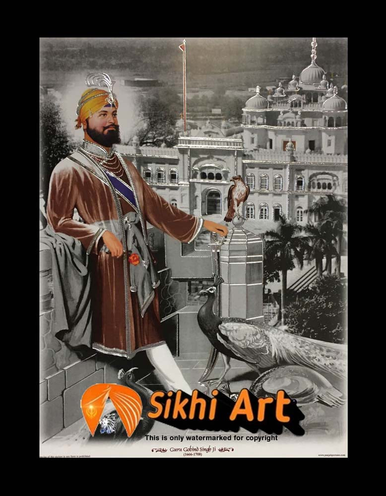 Guru Gobind Singh Ji At Anandpur Sahib Picture Frame Photo Picture Framed - 12 X 9