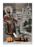 Guru Gobind Singh Ji At Anandpur Sahib Picture Frame Photo Picture Framed - 12 X 9