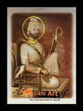 Guru Gobind Singh Ji In Sepia In Size - 16 X 12