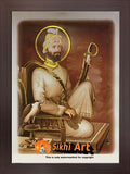 Guru Gobind Singh Ji In Sepia In Size - 16 X 12