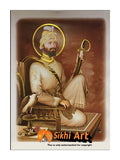 Guru Gobind Singh Ji In Sepia In Size - 16 X 12