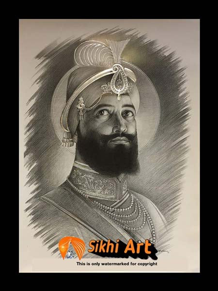 Guru Gobind Singh Ji In Size - 16 X 12
