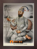 Guru Gobind Singh Ji Original Print Photo 2 Picture Framed - 23 X 18