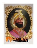 Guru Gobind Singh Ji Orignal Print Frame 2  In Size - 12 X 9