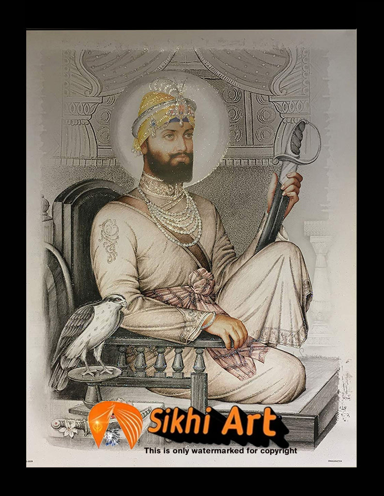 Guru Gobind Singh Ji Original Print In Size - 20 X 14