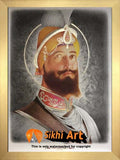 Guru Gobind Singh Ji Original Print Photo Picture Framed - 23 X 18