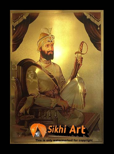 Guru Gobind Singh Ji Original Print Photo Picture Framed - 22 X 16