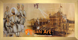 Guru Gobind Singh Ji With Chaar Sahibzaade In Hazoor Sahib In Size - 18 X 8