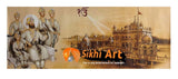 Guru Gobind Singh Ji With Chaar Sahibzaade In Hazoor Sahib In Size - 18 X 8