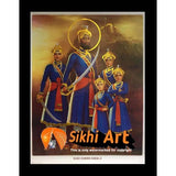 Guru Gobind Singh Ji With Chaar Sahibzaade Photo Picture Framed - 23 X 18
