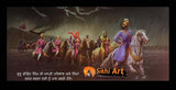 Guru Gobind Singh Ji With Family In Size - 18 X 8