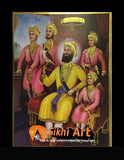 Guru Gobind Singh Ji With Family Picture Frame 2 In Size - 12 X 9