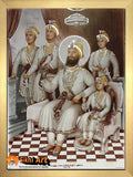Guru Gobind Singh Ji With Family Picture Frame In Size - 12 X 9